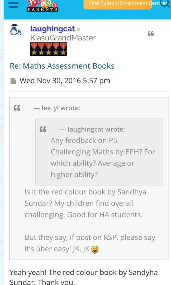 P5 Challenging maths by Sandhya Sundar, Hobbies \u0026 Toys, Books \u0026 Magazines, Assessment Books on ...