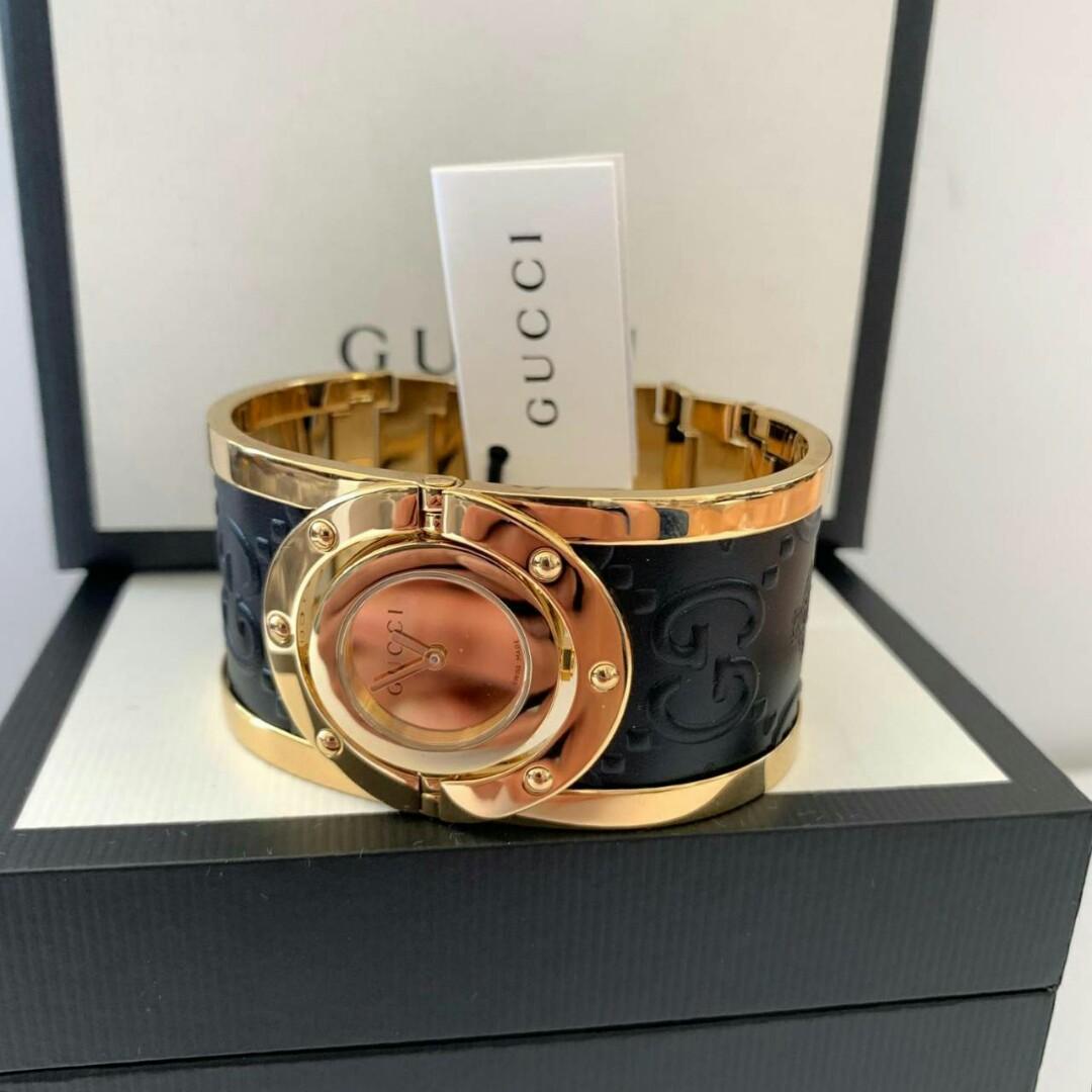 Ready Gucci YA112444 Twirl bangle gold lebar case 33mm 16.200.000