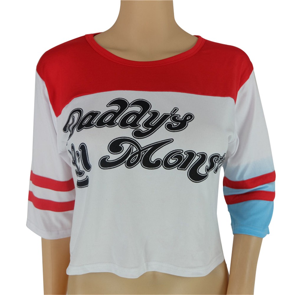 slap af Brawl Bøje Squad Harley Quinn Cosplay Costumes Daddy's Lil Monster Cotton Short T-Shirt,  Babies & Kids, Babies & Kids Fashion on Carousell