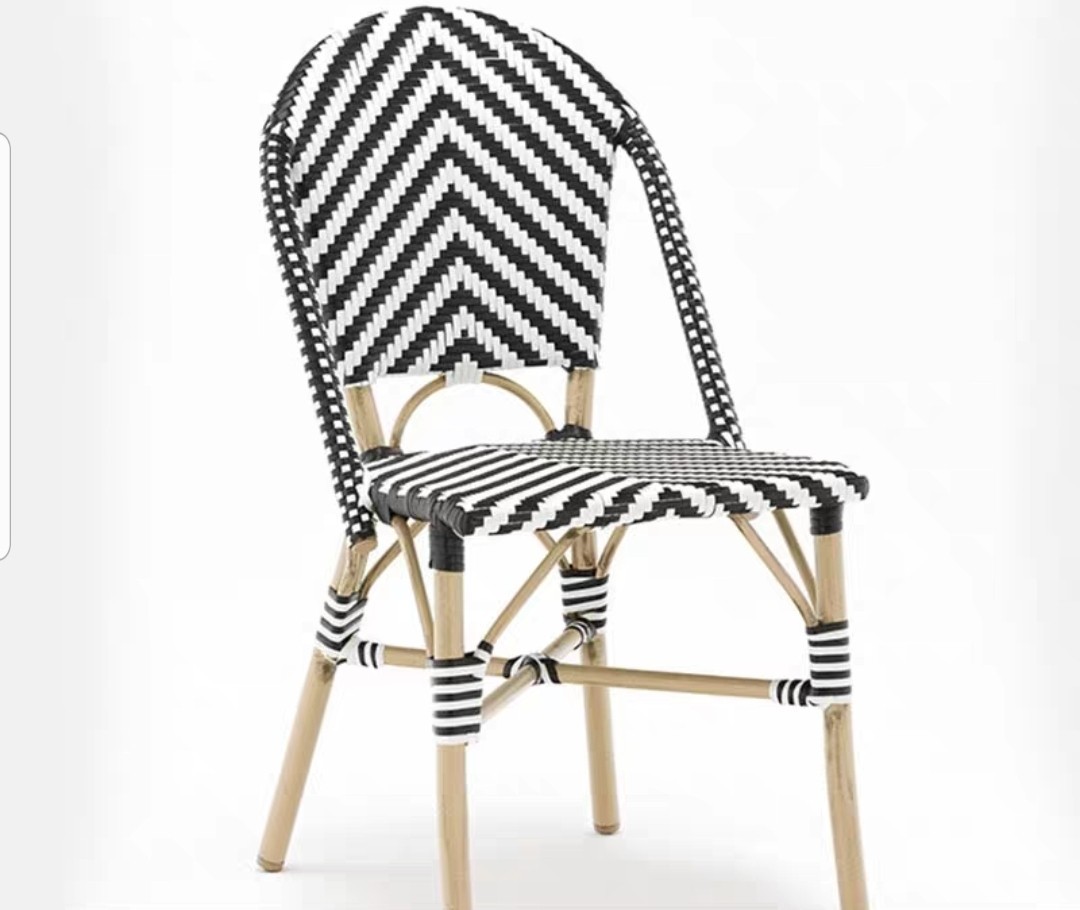 Black and white woven chair Clearance
