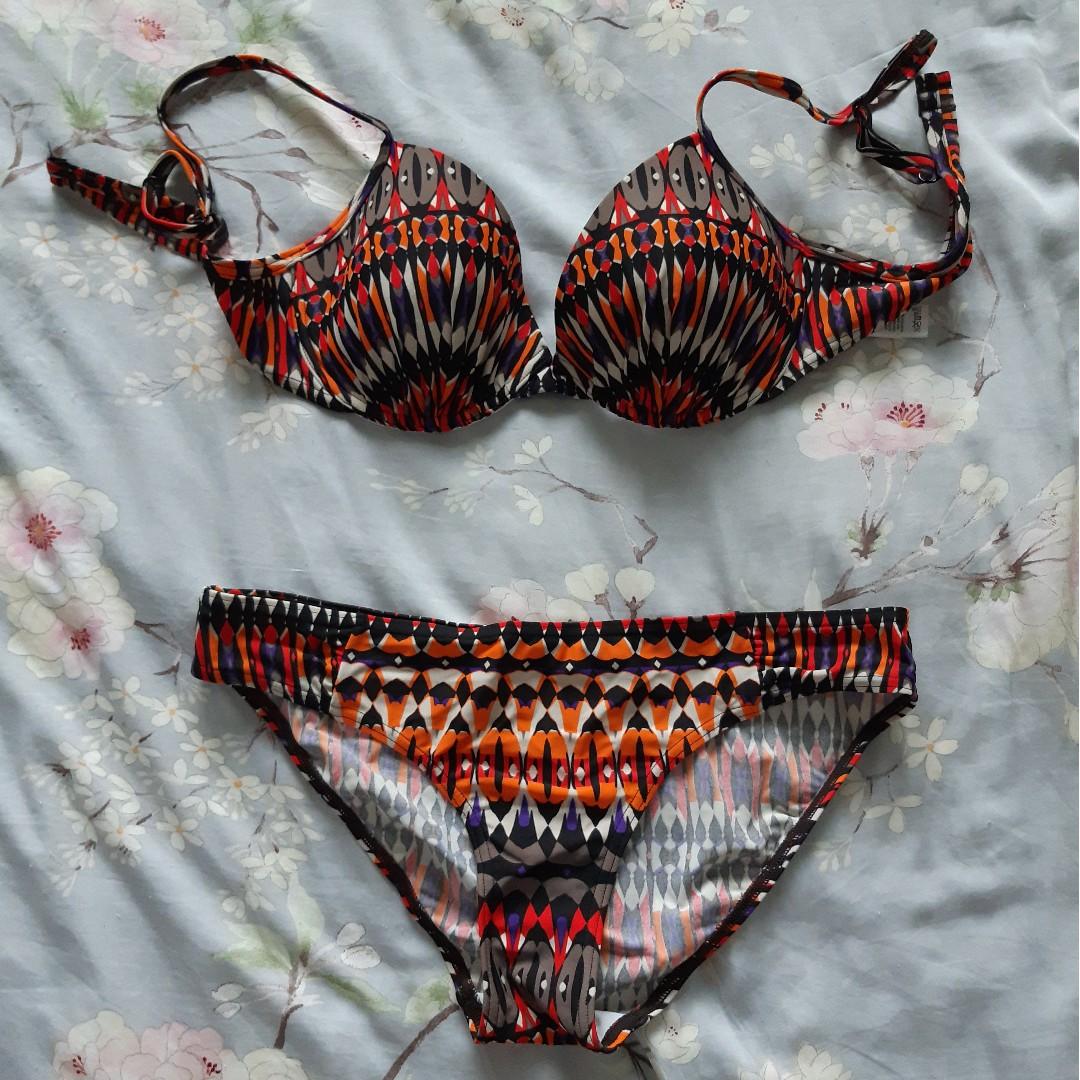 Padded strapless bikini top PRINCESSE TAM.TAM x UNIQLO multicolour