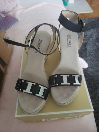 Michael Kors Black Leather High Heel Sandals