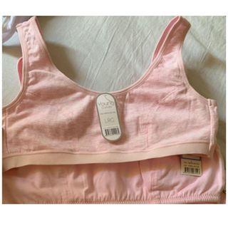 Pink young curve young hearts bras