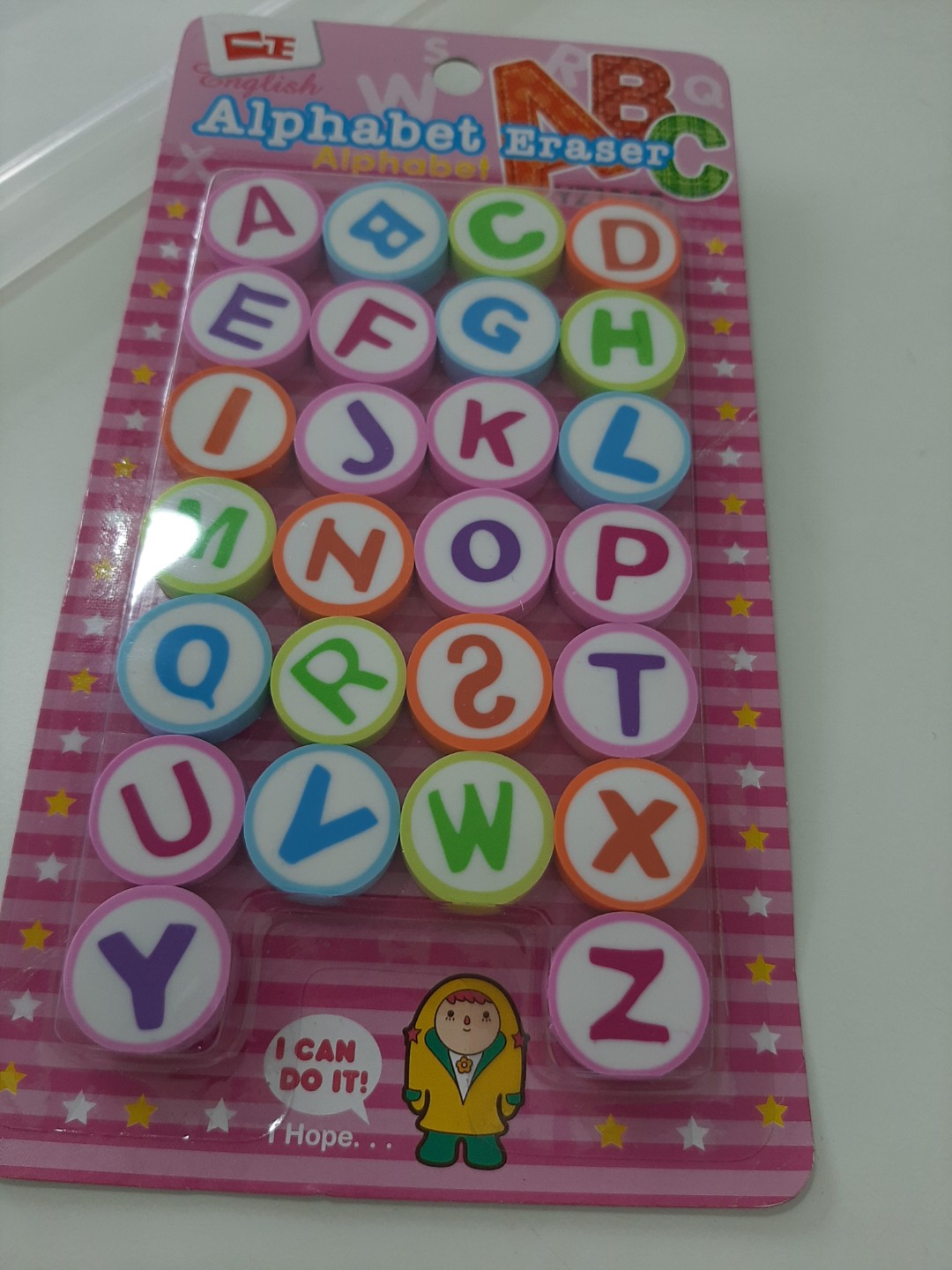 Alphabet erasers, Hobbies & Toys, Stationery & Craft, Stationery