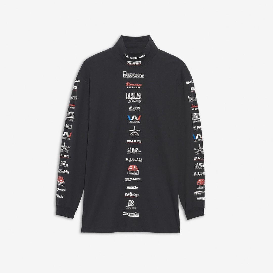 Balenciaga multi logo t shirt sale