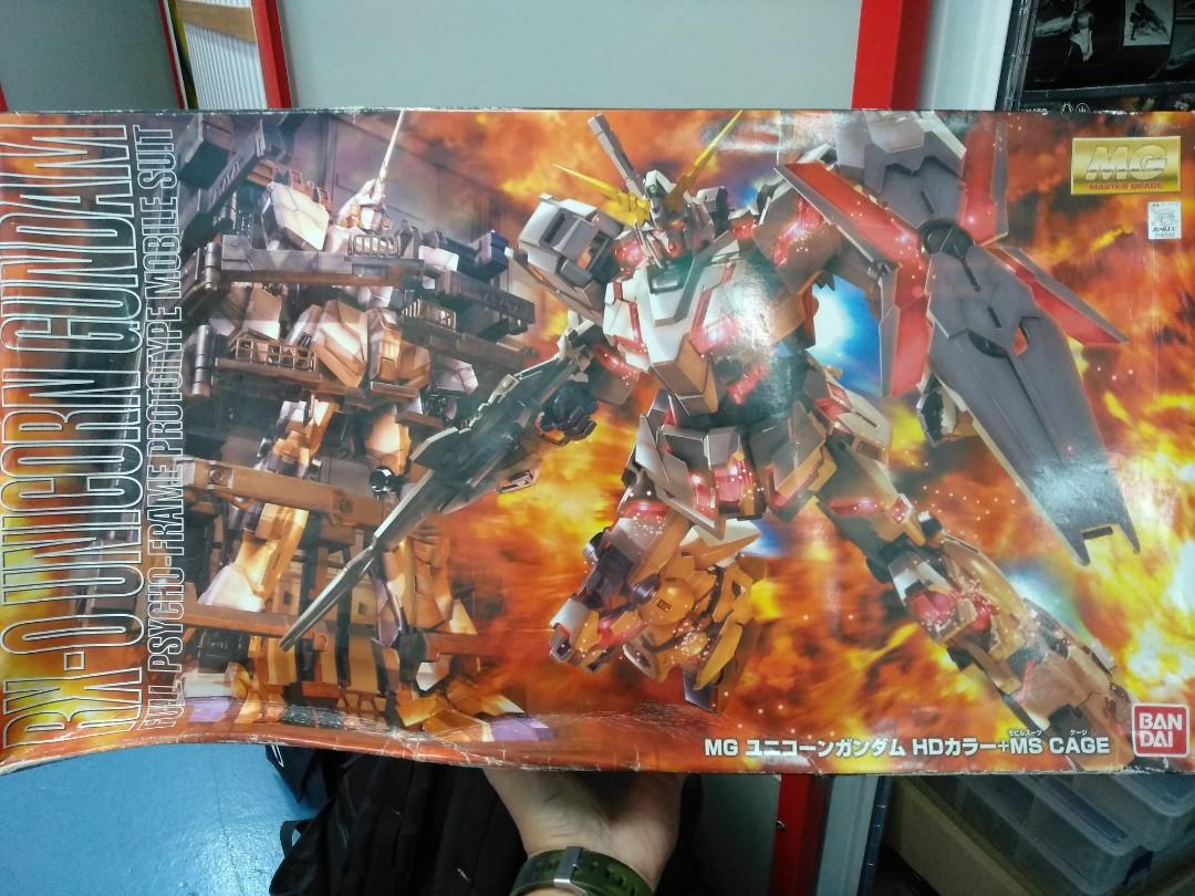 Bandai Gundam Unicorn Mg 1 100 Scale Rx 0 Unicorn Gundam Ms Cage Free Third Party Gatling Guns Toys Games Bricks Figurines On Carousell