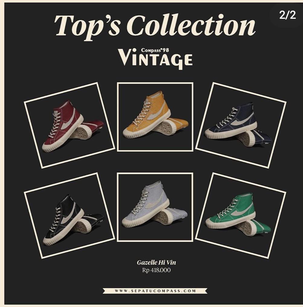 Compass 98 Vintage High Pre Order Fesyen Pria Sepatu Sneakers Di Carousell