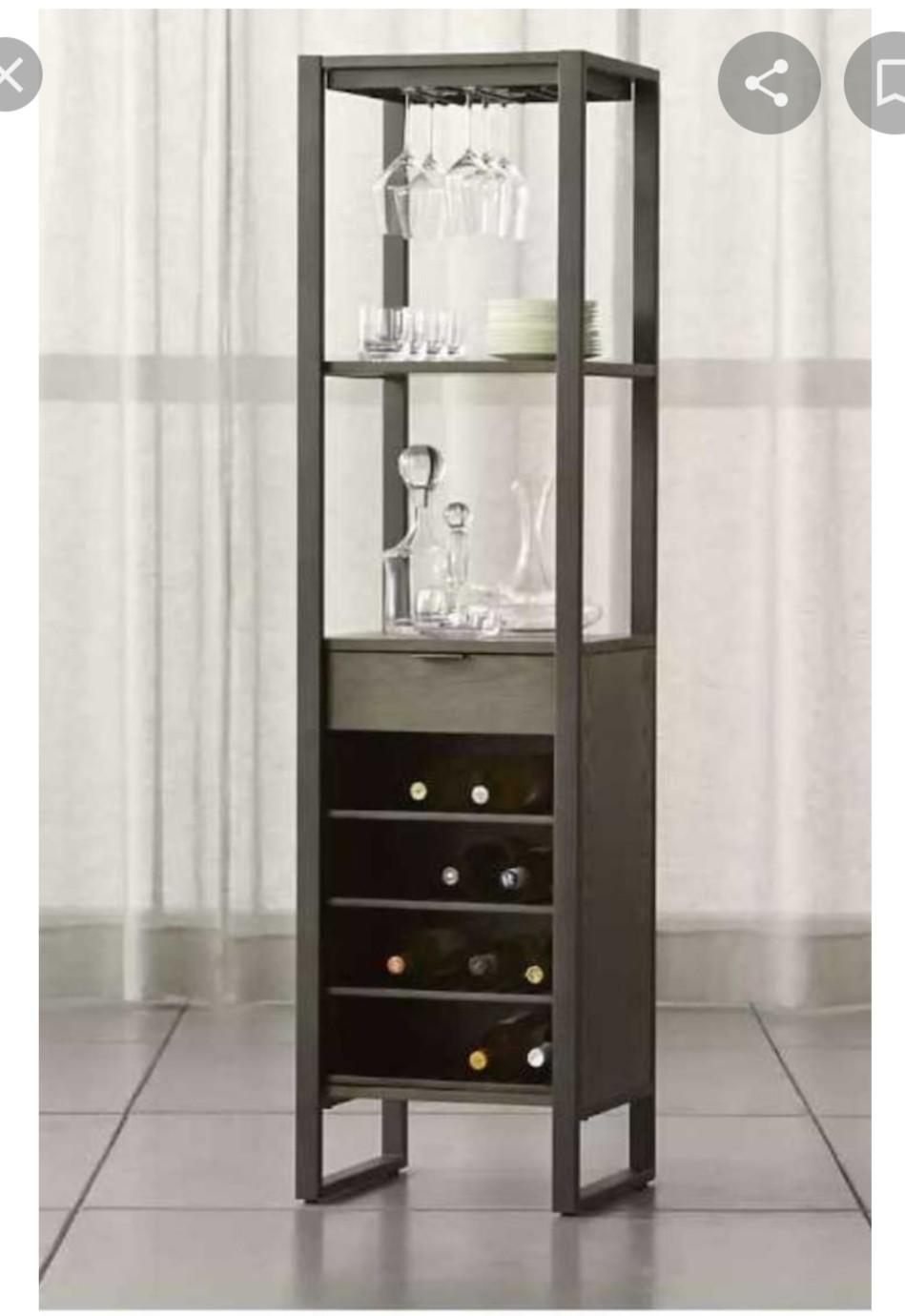 Crate and barrel wine tower discount