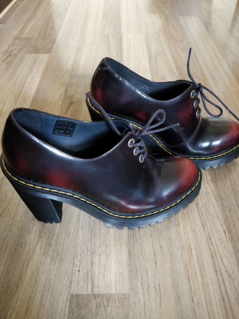 maroon leather boots