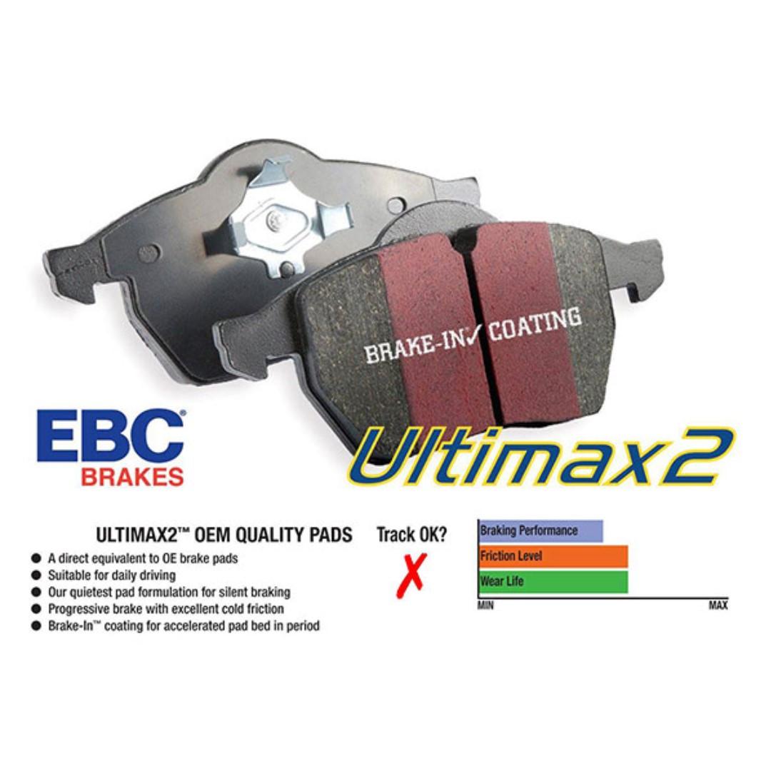 EBC UD1402 08+ Toyota Venza 2.7 Ultimax2 Rear Brake Pads main image 1