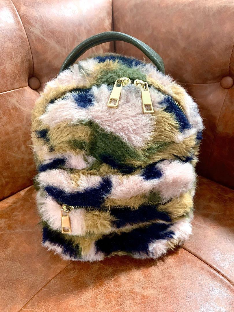 Furry backpack clearance