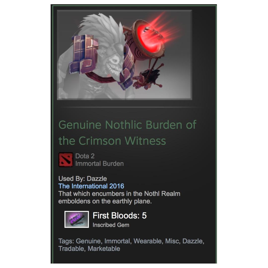 Genuine Nothlic Burden Of The Crimson Witness On Carousell
