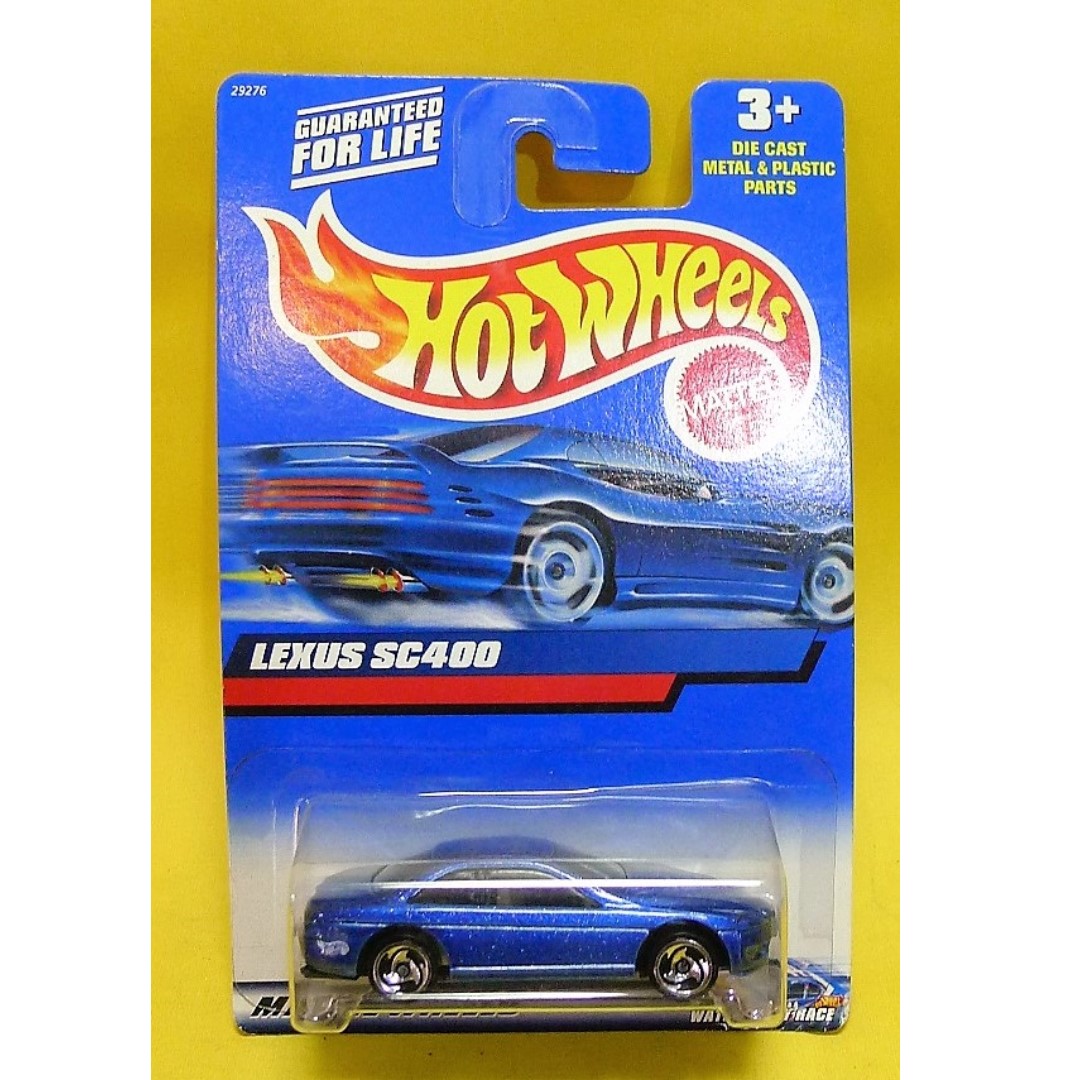 2000 Hot Wheels Mainline ~ Lexus SC400~Watch Petty Race~Chrome Lace Wheels #210