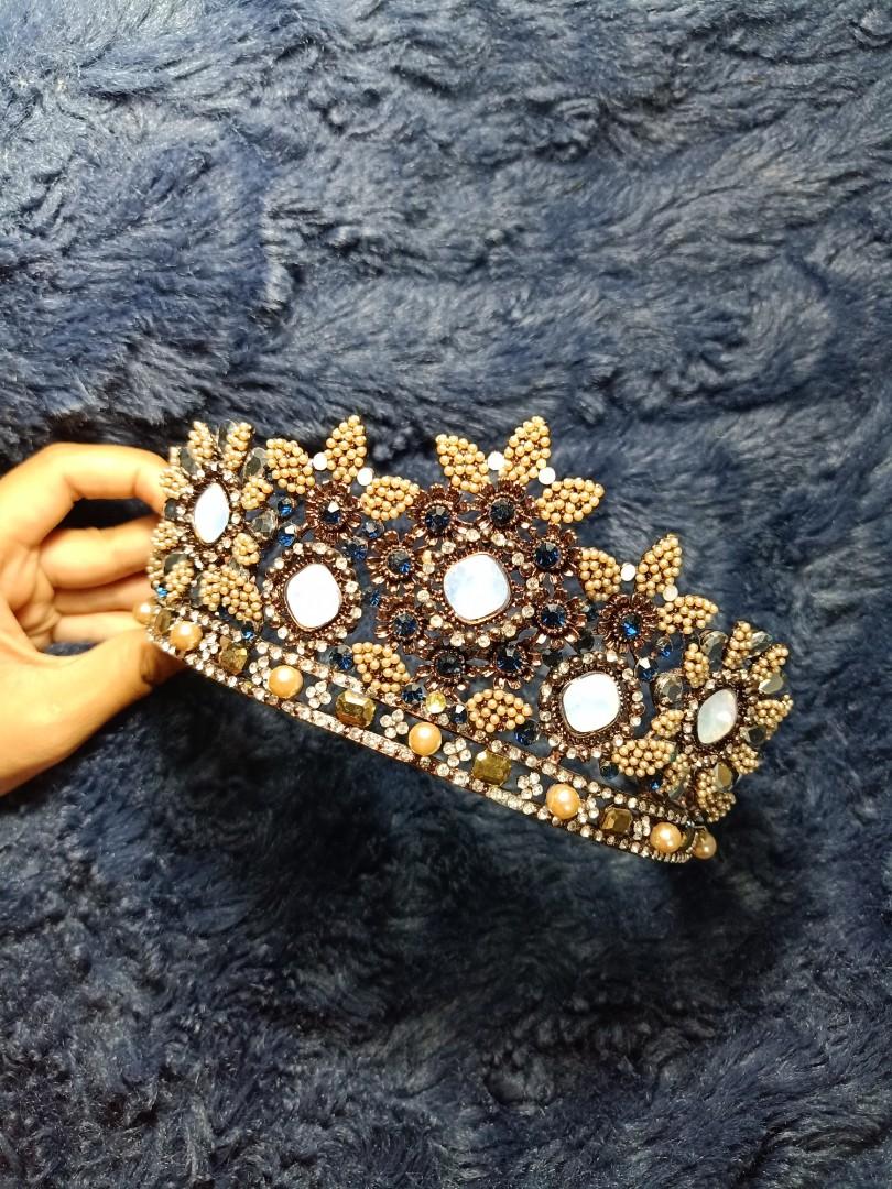 Mahkota Tiara Gold Mahkota Rambut Women S Fashion Women S