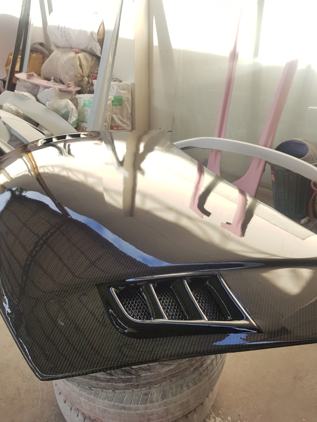 Mugen Rr Carbon Fiber Hood For Civic Fd 06 11 Car Parts Accessories Body Parts And Accessories On Carousell