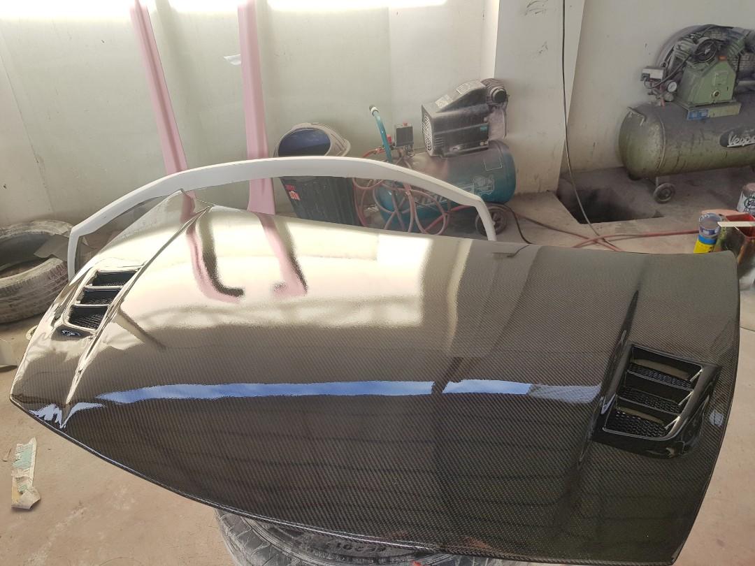 Mugen Rr Carbon Fiber Hood For Civic Fd 06 11 Car Parts Accessories Body Parts And Accessories On Carousell