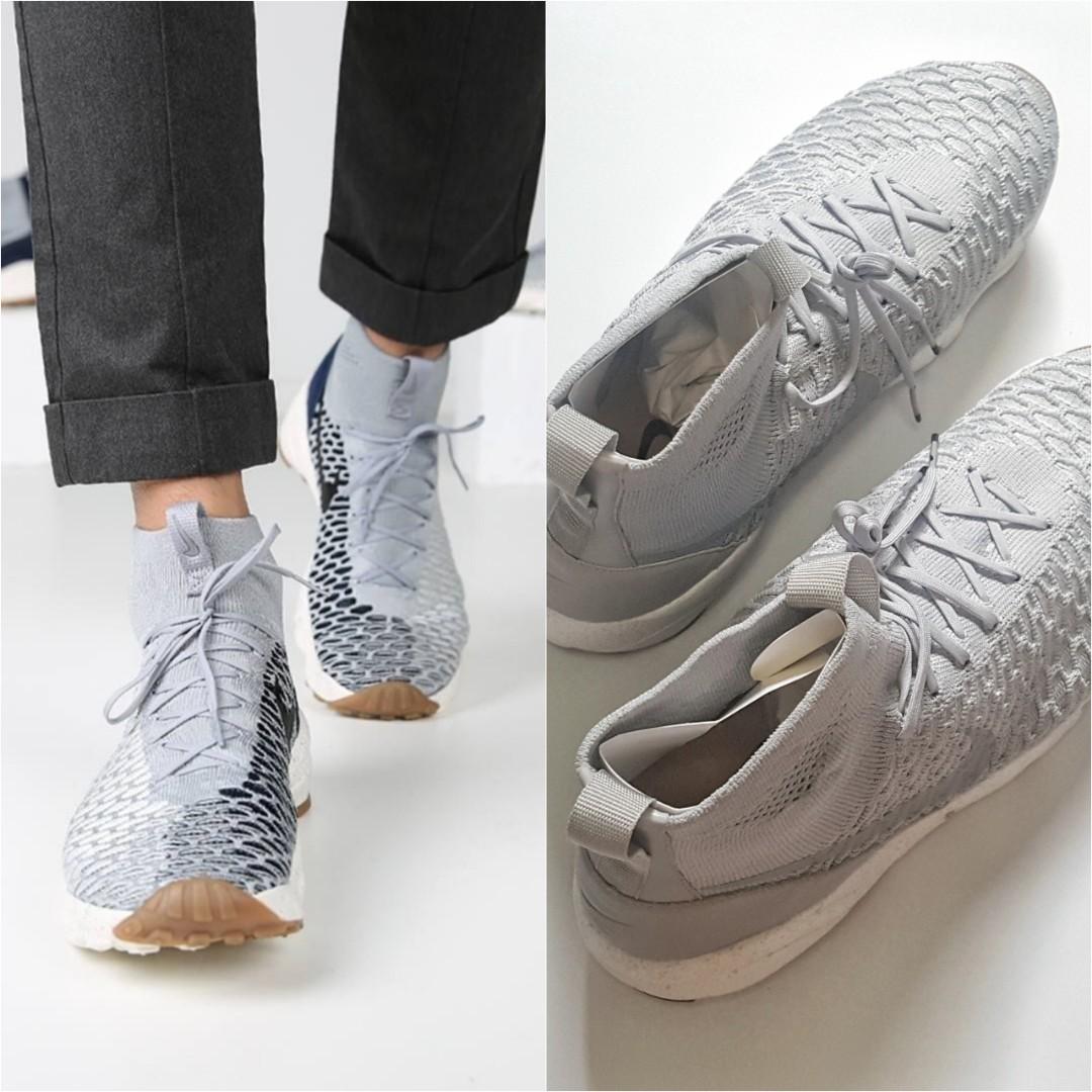 Wolf Grey Flyknit Sock Sneaker 