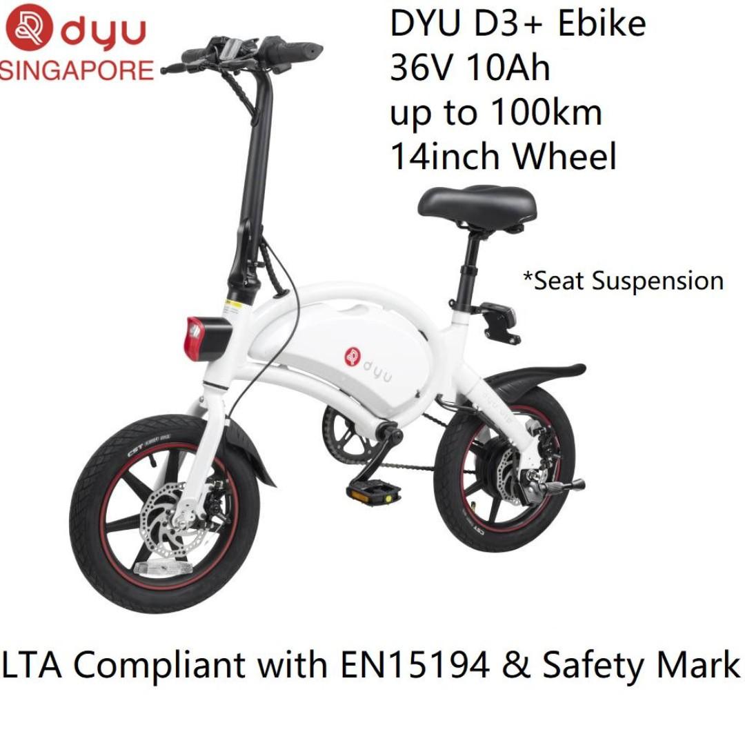 Preorder DYU D3 eBike E bike Electric Bicycle EN15194 LTA Compliant Sports Equipment PMDs E Scooters E Bikes E Scooters E Bikes on Carousell
