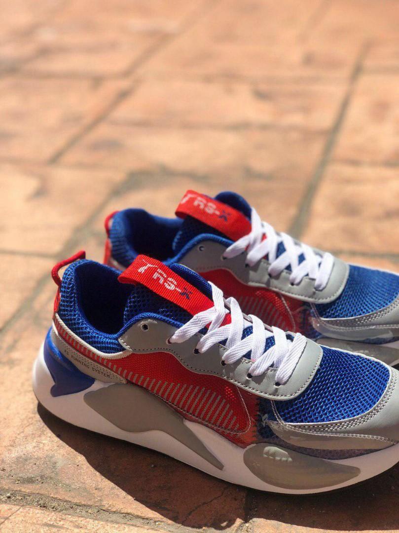 Puma rsx black deals red blue