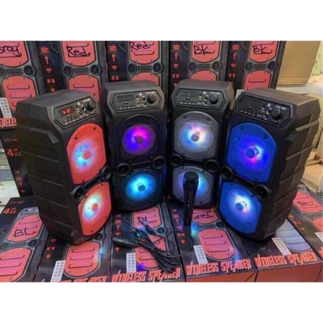 RESTOCKS🔥 KTS-1082 Bluetooth speaker with free microphone (Category: Microphones) located in Manila. Submitted by wil2893 (Listing ID 261210303, Image 2). Description: Specifications: Wireless transmission rang : up to 10 meters Speaker drive size: 4inch*2 Output power: 5WX2 Frequency response: 100Hz-20KHz Signal to noise ratio:>=85dB FM SCan rang: 87.5-108.0MHz USB charging : DC 5V Battery capacity:12mah Max memory support (USB/SD):32GB Play ti