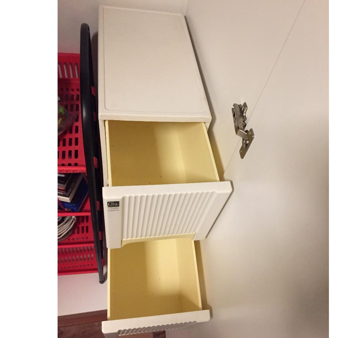 Sanko Ola 4 Layers Plastic Slim Drawer Cabinet With Wheel
