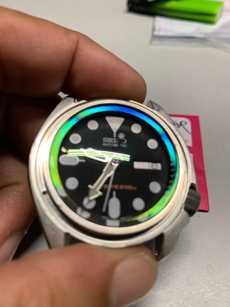 SALE of double dome sapphire crystal Only. SEIKO SKX watch model AR coating  GREEN DOUBLE DOME sapphire crystal. , Luxury, Watches on Carousell