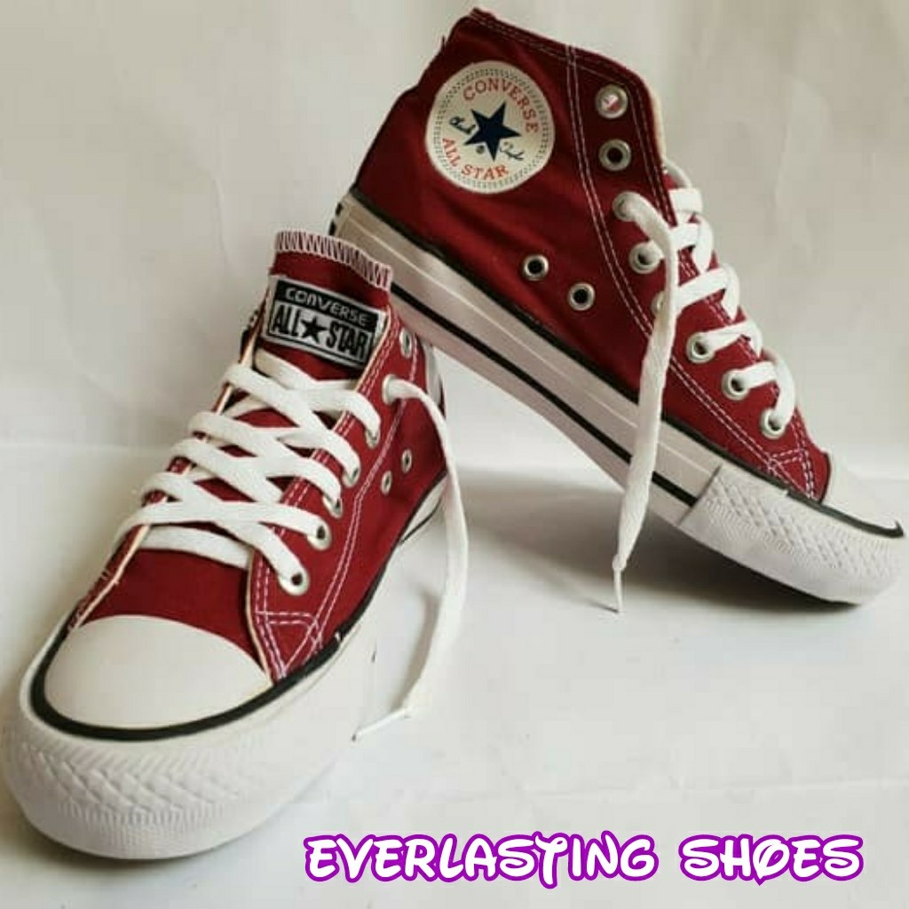 Converse merah maroon high outlet