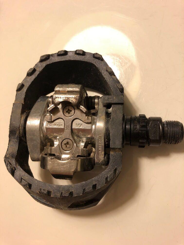 shimano m424 clipless spd mtb pedals