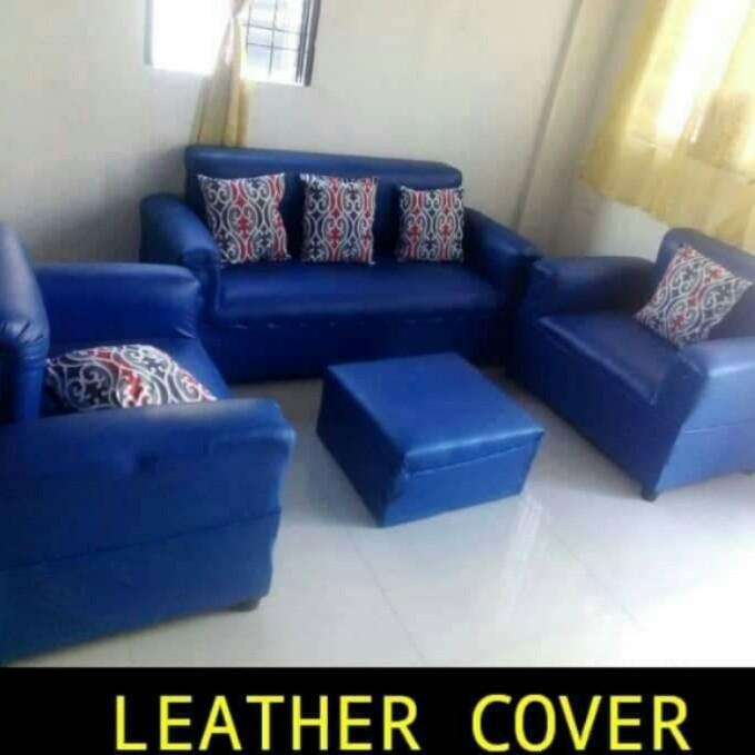 SOFA SET LEATHER COVER MADE TO ORDER, Furniture & Home Living