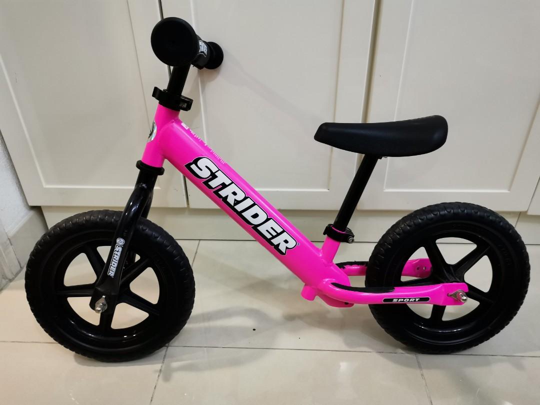 pink strider bike