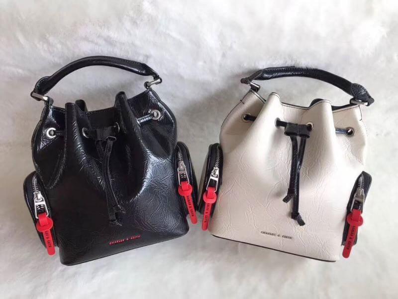 charles and keith drawstring bucket bag