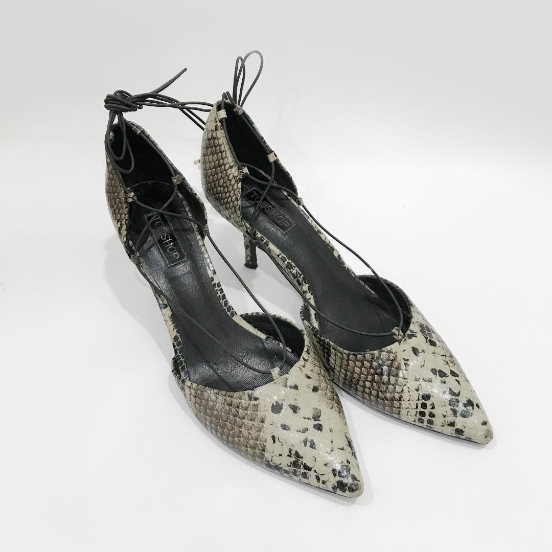 Topshop snake print heels hot sale