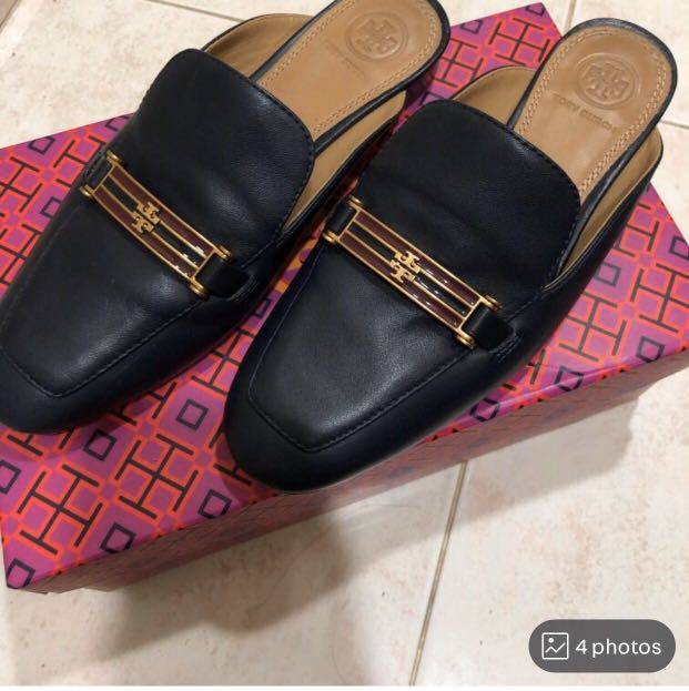 Tory burch Amelia backless Loafer Calf Leather, Women's Fashion, Footwear,  Flats on Carousell