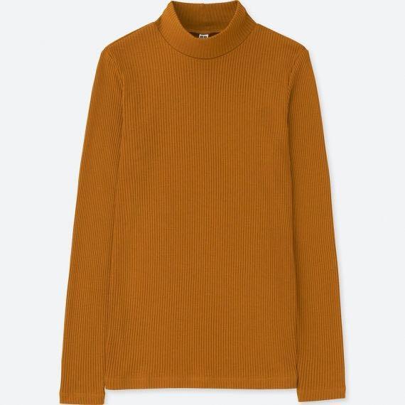 Uniqlo ribbed mock discount neck