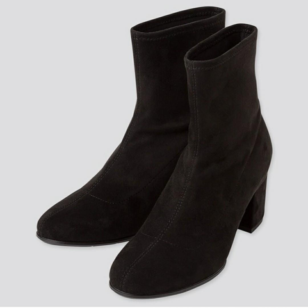 Uniqlo sepatu boots wanita strech, Fesyen Wanita, Sepatu di Carousell