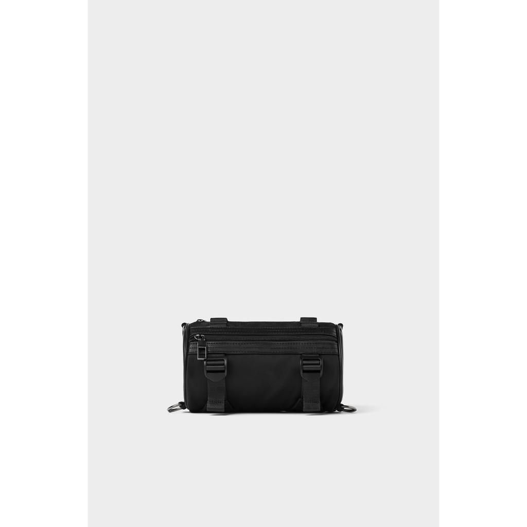 ZARA MAN BLACK TUBULAR CROSSBODY BAG