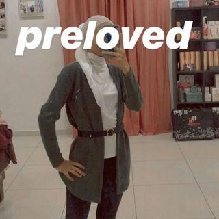 green cardigan