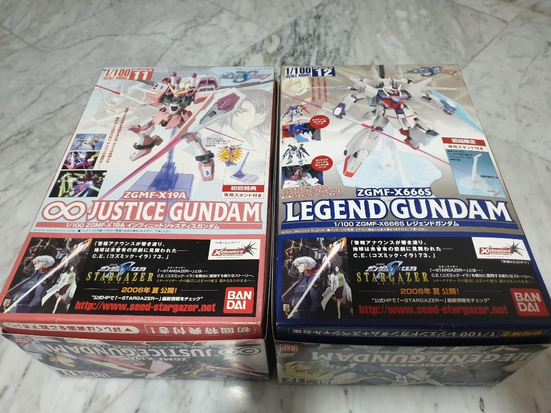 1 100 Infinite Justice Gundam And Legend Gundam Toys Games Bricks Figurines On Carousell