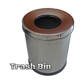 Stainless steel body trash bin
