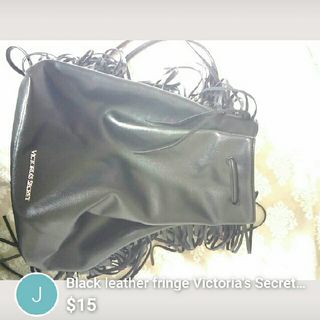 Victoria secret fringe drawstring bag