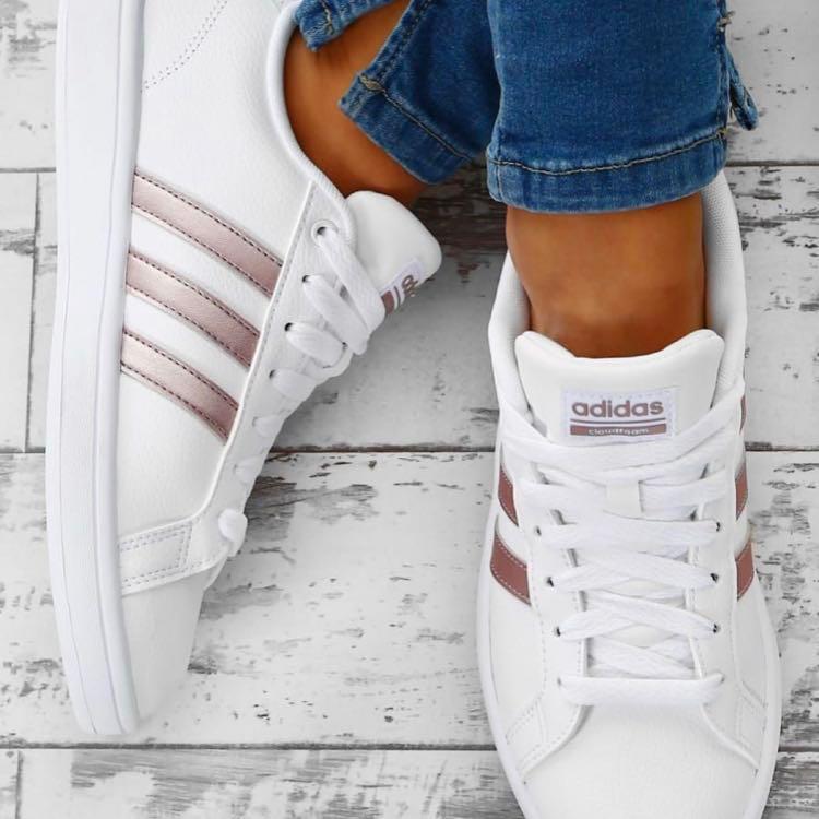 Adidas Grand Court in Rose Gold, Women 