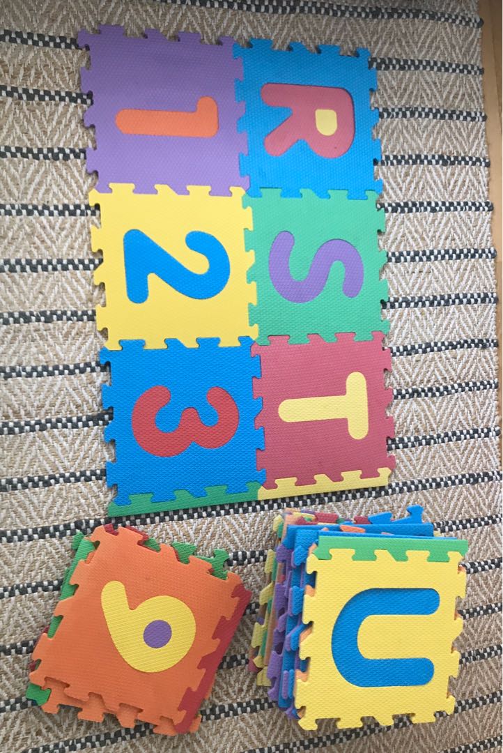FREE Alphabet & Number Foam Playmat, Babies & Kids, Infant Playtime