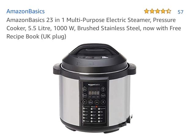 Amazonbasics multi cooker clearance