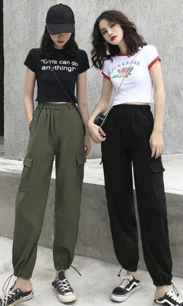 Girls green cargo discount pants