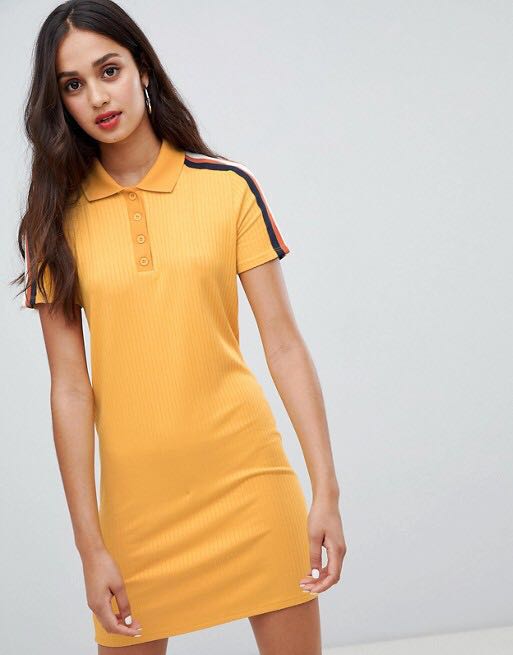 bershka yellow dress