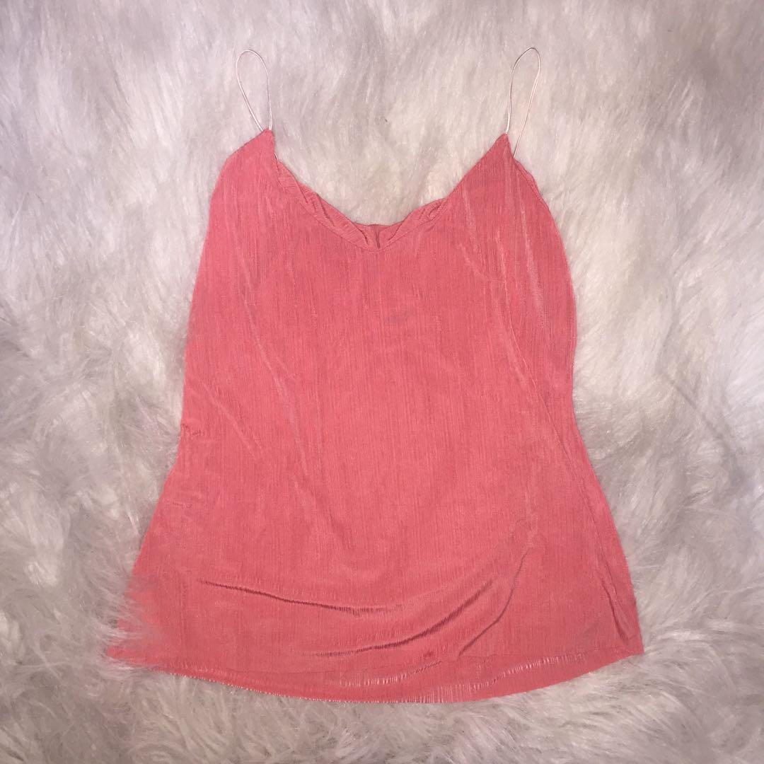Coral Top (Category: Sleeveless) located in Manila. Submitted by hslightsup (Listing ID 261470644, Image 1). Description: Used once! Super comfy and flowy! Needs a new loving owner! Price is negotiable! .