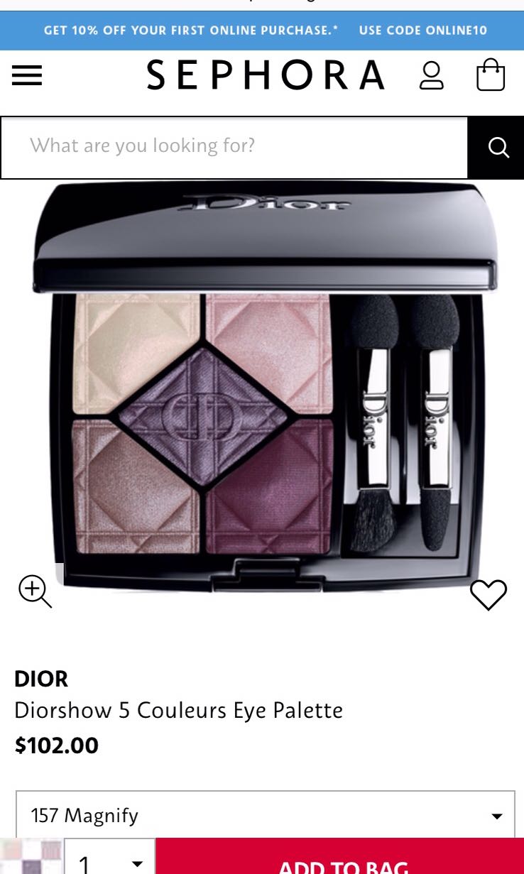 DIOR 5 colours eye shadow 157 Magnify Beauty Personal Care Face Makeup on Carousell