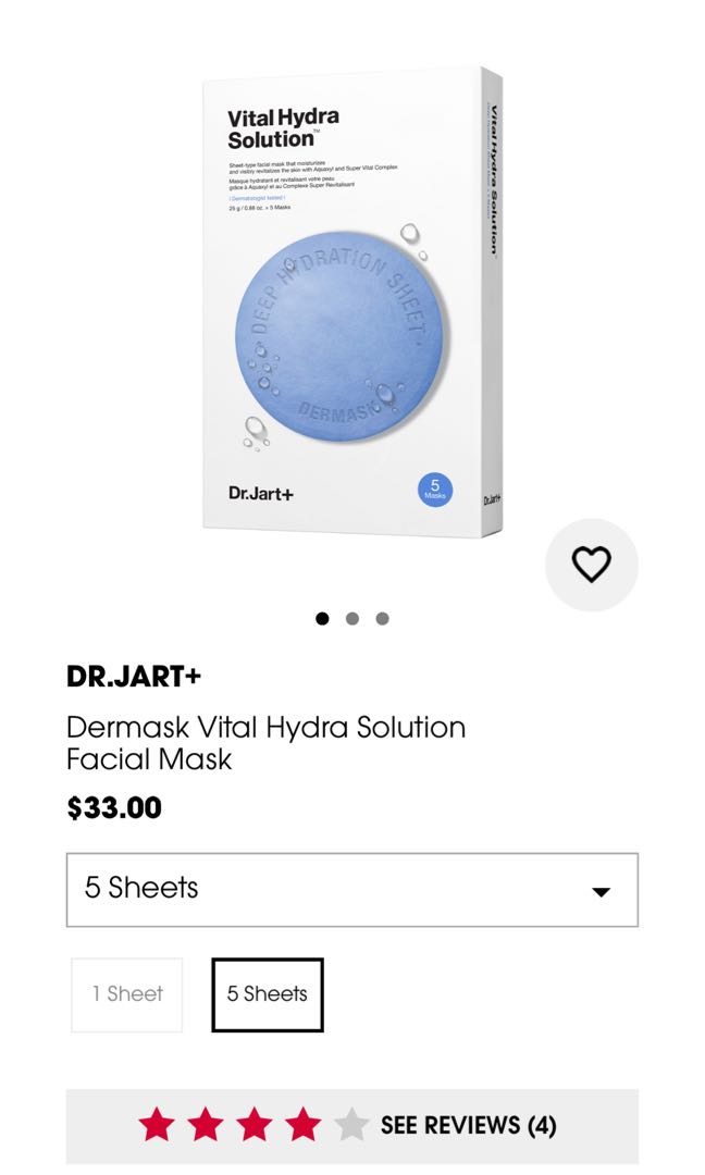 Dr. Jart+ Masks, Beauty & Personal Care, Face, Face Care on Carousell