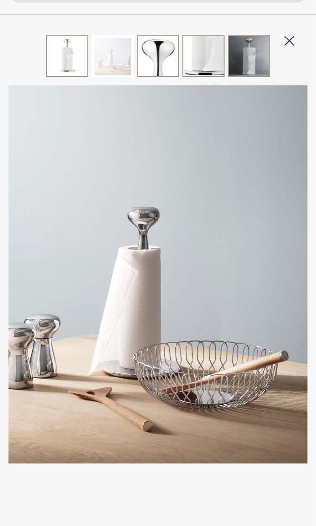 Jensen ALFREDO kitchen roll holder in stainless steel, Furniture & Home Living