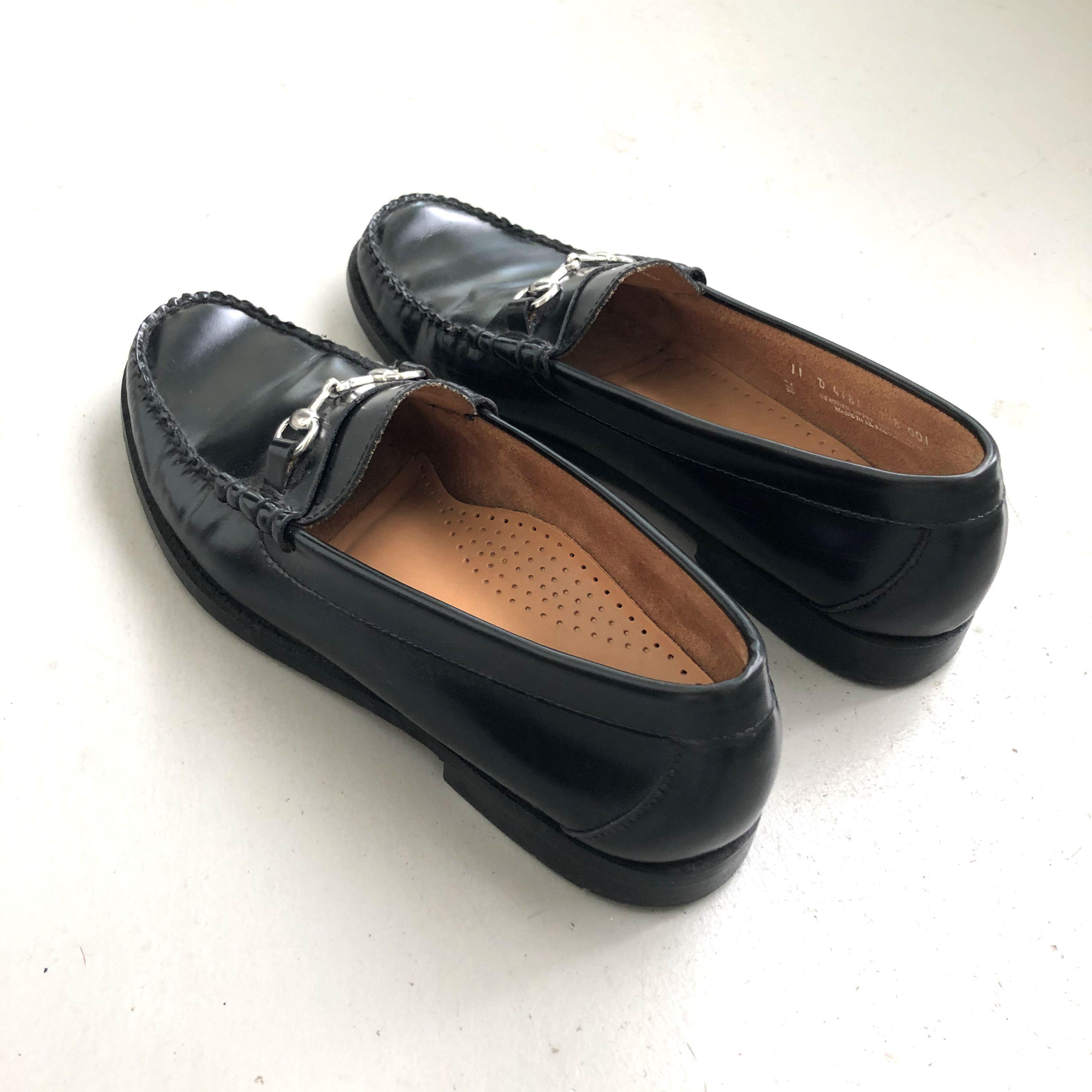 GH BASS Leonard Weejuns Black Loafers